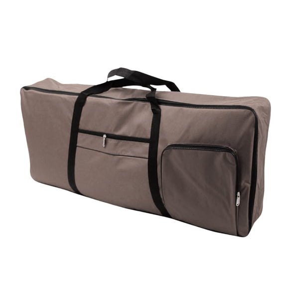 Eigraketly Estuche para piano de 61 notas, bolsa para teclado de órgano electrónico, mochila protectora portátil antichoque resistente al agua Mochilas de mochilero Color café