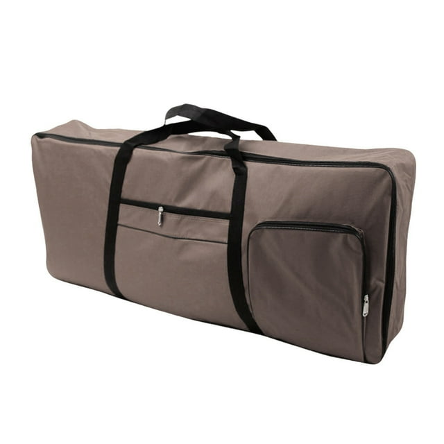 Soidarity Funda acolchada para piano, bolsa para teclado de órgano electrónico, instrumento Musical, bolso impermeable, mochila con asa, gran Mochilas de mochilero Color café