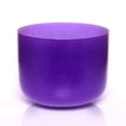 thumbnail image 5 of FUCHU B Note Crown Chakra Purple Colored Quartz Frosted Crystal Singing Bowl 8 inch, 5 of 5