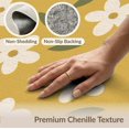 thumbnail image 6 of ODIKA 4'x6' Washable Area Rug Yellow White Blossom Delight Accents Elegant Floral Leafy Touches for Dorm Room, Small Living Stain Resistant Low Profile, Easy Care, 6 of 7