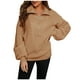 thumbnail image 1 of Mujeres Tallas grandes Casual Cuello en V Suelto Bolsillo sólido Manga larga Tops Blusa de mujer Fridja  hjk2507, 1 of 6