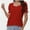 Red, variant on Women's Puff Sleeve Square Neck T-Shirt Loose Casual Short Sleeve Elegant Business Work Shirt Summer T-Shirt