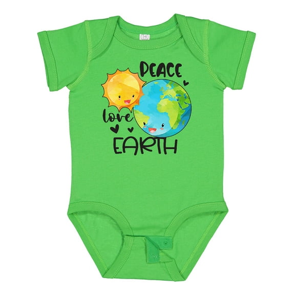 Inktastic Earth Day Peace Love Earth Boys or Girls Baby Bodysuit