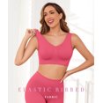 thumbnail image 2 of Compression Wirefree Medium Support Bra,Sports Bra with Removable Pads for Women Small to Plus Size Everyday Wear,Exercise and Offers Back Support, 2 of 6
