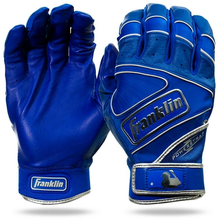 UPC: 0025725504039 | Franklin Sports MLB Batting Gloves Power strap – Chrome Royal – Youth Large