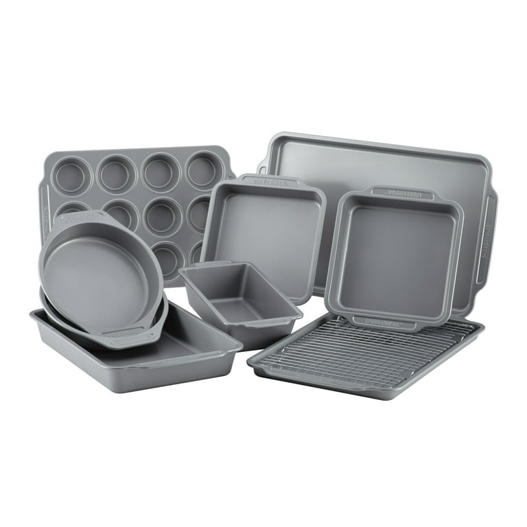 Rachael Ray 10-Piece Cucina Nonstick Bakeware Set  Baking pans set,  Nonstick bakeware, Bakeware set