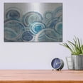 thumbnail image 4 of Luxe Metal Art 'Variation Blue Grey Pink' by Silvia Vassileva, Metal Wall Art, 16"x12", 4 of 9