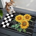 thumbnail image 5 of Summer Sunflowers Washable Area Rug 2 x 3 ft Yellow Floral Plants Retro Plaid Black White, Soft Non Slip Rugs Stain Repellent Indoor Felt Carpet for Living Dining Room Bedroom Home Office, 5 of 9