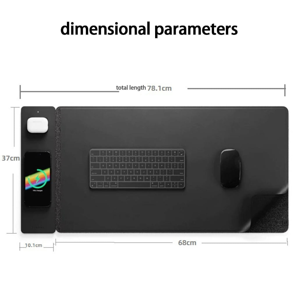 Yammee Magnetic Gaming Mouse Pad with 15W Wireless Charging Mousepad Nonslip Mouse Mat Replacement for Gaming Desk PC Office