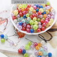 thumbnail image 3 of DESIGNICE 2026 New 100 Pieces Glass Beads for Bracelets Acrylic Diy Bracelet Making Kit Crackle Round Beads for Jewelry Making Crafts Diy Projects Kids Gift, 3 of 5