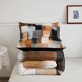 thumbnail image 5 of Homewish Retro Orange Checkerboard Twin Comforter Sets,Vintage Geometric Art Bedding Set,Black Reversible,2-Piece,1 Comforter and 1 Pillowcase, 5 of 7