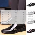 thumbnail image 3 of Men's Pointed Toe Dress Shoes Casual Slip on Loafer Formal Classic Faux Patent Leather Oxfords Business Wedding Shoe for Men, 3 of 9