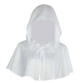 thumbnail image 3 of Capa con capucha Hugo para cosplay Medieval unisex Blanco, 3 of 9
