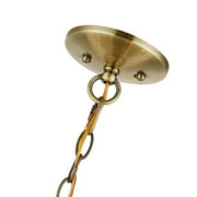 42981-01 Livex Lighting Brookdale - 1 Light Mini Pendant In Transitional Style-18.25 Inches Tall and 5.13 Inches Wide-Antique Brass Finish