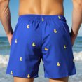thumbnail image 4 of Stamzod Mens Board Shorts with Pocket Print Summer Vacation Swim Trunks Men Casual Loose Bathing Suit Swimwear Blue XXL, 4 of 6