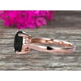 thumbnail image 5 of 1.25 Carat Oval Cut Black Diamond Moissanite Engagement Ring Solitaire Promise Ring On 10k Rose Gold Personalized for Brides, 5 of 8