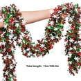 thumbnail image 2 of Ayieyill 33ft Tinsel Garland Hanging Christmas Tree Garland for Christmas Tree Decorations Indoor, Red Green Snowflake, 2 of 7