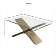 thumbnail image 4 of Steve Silver Tasha Indoor Modern Glass Top Rectangle 21" Height Coffee Table, Natural, 4 of 5