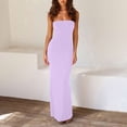 thumbnail image 5 of Women's Square Neck Spaghetti Strap Maxi Dress Backless Cutout Bodycon Long Dress for Party Graduation Evening, 5 of 6