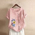 thumbnail image 4 of Camisetas de Manga Corta para Mujeres, Camiseta de Manga Corta Impresa Casual Hecha de 95% Poliéster 5% Spandex para Todas las Estaciones, Camisetas de Manga Corta para Mujeres, 4 of 6