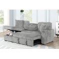 thumbnail image 2 of Plush Sectional made with Wood and Soft Corduroy Wood in Gray, 2 of 8