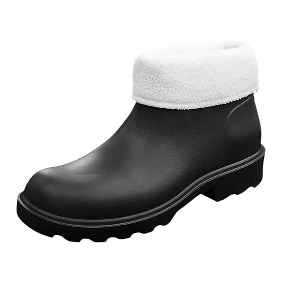 EHQJNJ Rainboots Boots Women Tall 2024 New Korean Edition Anti Slip and Durable Detachable Plush Eva Light Sole Rainshoes and Rainboots Water Boots for Women Wide Calf Rain Boots Women Tall Red