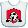 thumbnail image 3 of Inktastic Soccer Morocco Flag Banner Boys or Girls Baby Bib, 3 of 4