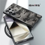( with wrist strap)IBMRS for Samsung Galaxy S25 Ultra Case,Hard Back Soft edgesTransparent matte Frosted Phone Case