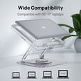 thumbnail image 4 of Support pour Ordinateur Portable pour Bureau, Support d'Ordinateur Réglable avec Base Rotative à 360°, Rehausseur Ergonomique pour Travail Collaboratif, Support Pliable et Portable, Convient à Tous les Ordinateurs Portables de 10-17 Pouces, 4 of 5