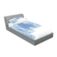 thumbnail image 2 of Ambesonne Geometric Fitted Sheet & Pillow Sham Set, Old Worn out Mosaic, Twinxl, Pale Blue, 2 of 2