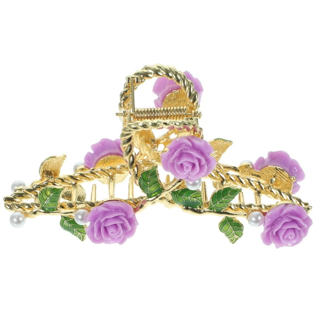 Pinza para el pelo grande con forma de rosa, accesorio para el pelo para mujeres y niñas.