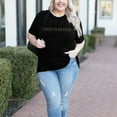 thumbnail image 5 of DEXIO Women Plus Size Faith Over Fear Shirt Inspirational Christian T-Shirts Faith Based Apparel Drop Shoulder Tee Tops Christian Gifts, Black,5X, 5 of 12
