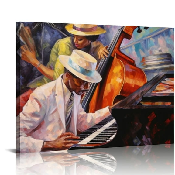 ONETECH Canvas Wall Art Abstract - Orange Painting - Large Artwork Print for Living Room