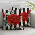 thumbnail image 3 of Leisuo Throw Pillow Covers Rose, Bloom Rose Flowers Boho Pillowcase Cushion Covers for Couch Bed, Square Decorative Pillow Cover Home Sofa Bedroom Car, 3 of 5