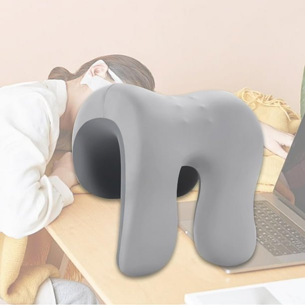 Almohada de siesta perfecl para dormir en El escritorio soporte para El cuello con memoria extraíble Gris claro y oscuro
