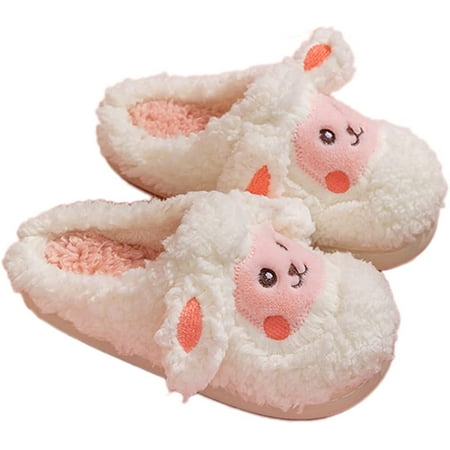 

PIKADINGNIS Women Fuzzy Slippers Kawaii Sheep Slippers Fluffy House Slippers Cute Indoor Outdoor