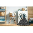 thumbnail image 2 of Ahgly Company Machine Washable Indoor Square Transitional Charcoal Black Area Rugs, 5' Square, 2 of 7