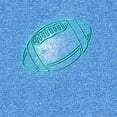 thumbnail image 2 of Boy's Lost Gods Light Blue Neon Football  Performance Graphic Tee Royal Blue Heather Medium, 2 of 4