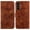Brown, variant on For Samsung Galaxy S25 Edge 5G 6.7" lily Embossed Strong Magnetic Attachment/Closure, Card Slots/Pocket, PU Leather Flip Wallet Case ﻿,Red,For Galaxy S25 Edge 5G