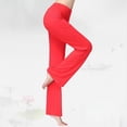 thumbnail image 5 of Women's Flared Leggings for Yoga and Dance with Pockets Comfortable Straight Leg Sportswear for Outdoor Activities, 5 of 7