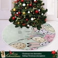thumbnail image 6 of FMSHPON Cute Easter Bunny Xmas Christmas Tree Skirt Stand Mat for Holiday Party Decoration Indoor Outdoor 48 inches, 6 of 6