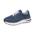 thumbnail image 3 of IEMIEMIEM Women's Platform Canvas Sneaker 2026 Casual Lace up Stylish Tennis Running Retro Classic Trainers Non Slip Walking Fashion Sneakers Dark Gray 7.5 Wide, 3 of 6