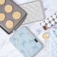 thumbnail image 5 of 2 Pack Pot Holders for Kitchen Heat Resistant Hot Pads Sets for Cooking Baking Pastel Blue Bows and Dots, 5 of 7