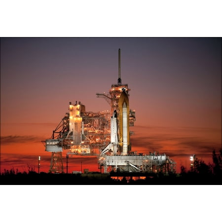 24"x36" Gallery Poster, space Shuttle Atlantis Kennedy Space Center Nov. 15, 2009