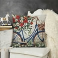 thumbnail image 3 of SHANXI Vintage Bicycle and Floral Pillowcase - Design for Home Decor  22x22in, 3 of 6