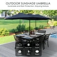 thumbnail image 3 of Kozyard 15ft Patio Umbrella with Base,Large Outdoor Double-Sided Rectangle Umbrella with Crank Handle, Market Umbrella for Poolside Garden Deck Backyard Beach Pools, Beige, 3 of 9