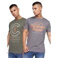 thumbnail image 1 of Crosshatch - Camiseta Univarsity para Hombre - Pack de 2 (Oliva, Gris), 1 of 6