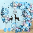 thumbnail image 5 of Finypa Snowflake Balloon Garland Arch kit 90 Pack Snowflake Balloons for Winter Wonderland, Holiday, Christmas, Baby Shower, Snow Princess Birthday Party Decorations Garland Balloon with Purple White, 5 of 6