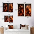 thumbnail image 4 of Designart "Infernal Adversary II" Superheros Framed Wall Art Set Of 2 - Orange Abstract Gallery Wall Frame Set For Home Decor, 4 of 7