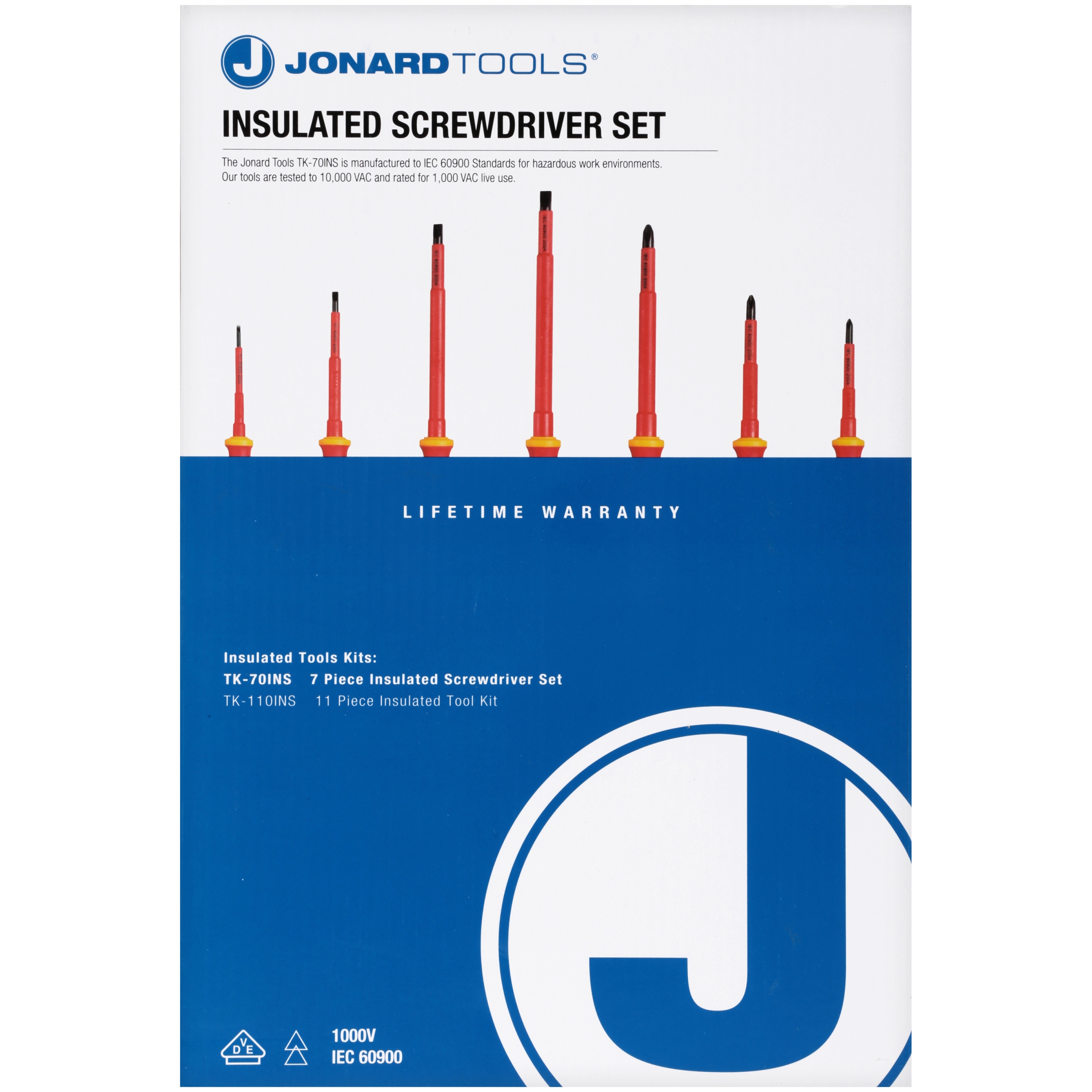 Jonard Tools® Insulated Screwdriver Set pc Box